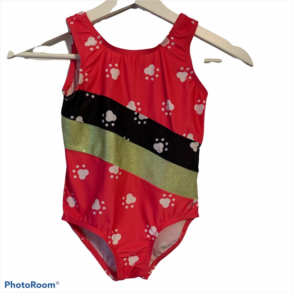 Girl Power Leotards 8 paw prints metallic dance